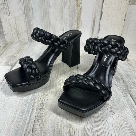 New Anne Klein  Alexander Braided  Platform Block Heel Sandal #918 - Picture 4 of 13